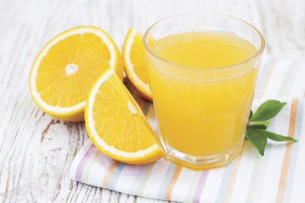 Pérdida de peso fresca de naranja