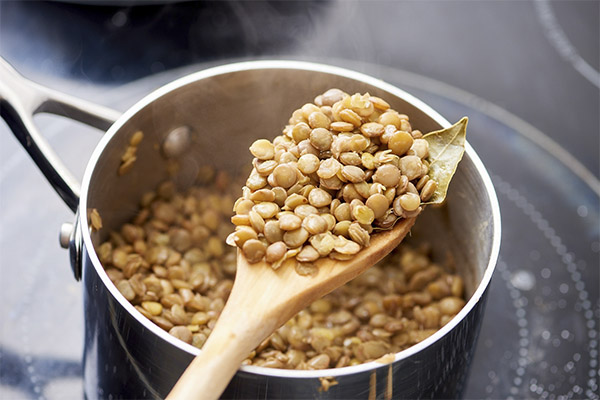 How to cook lentils for garnish