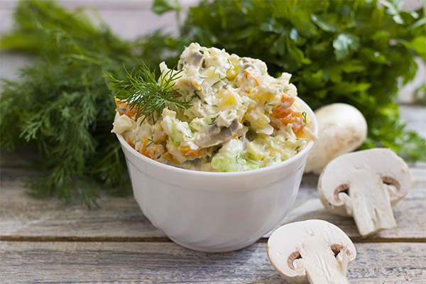 Resipi salad champignon mentah