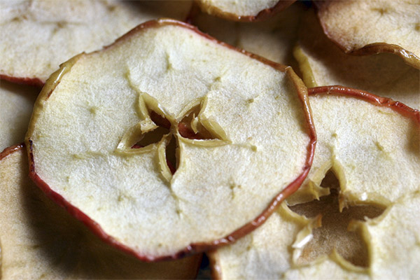 Manzanas secas en medicina