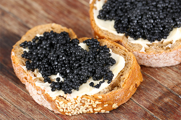 Entrepans amb caviar negre