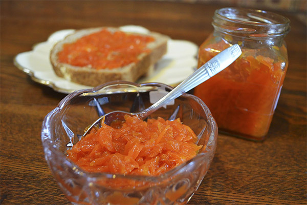 Regeln für die Lagerung von Karottenmarmelade