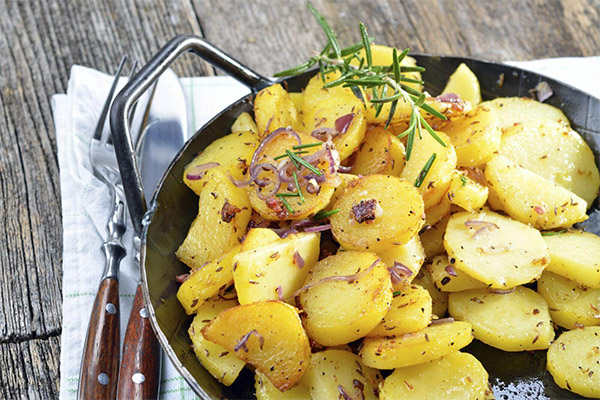 How to fry boiled potatoes