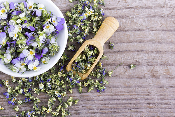 Soorten medicinale verbindingen met driekleurig violet